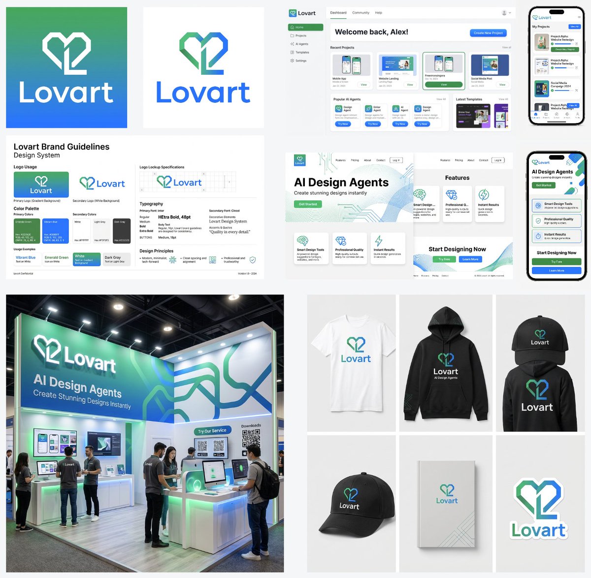 AI Prompt for Brand Identity Design: Multi-Step Workflow for 'Lovart'