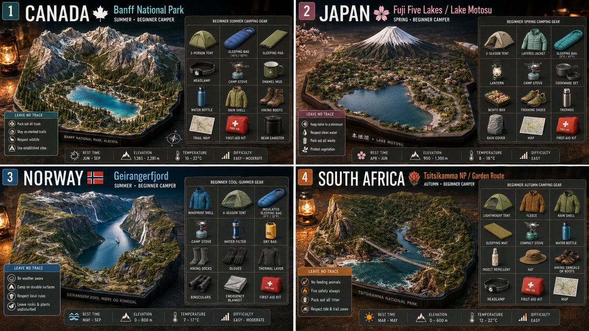 AI Prompt for Camping Infographic Design
