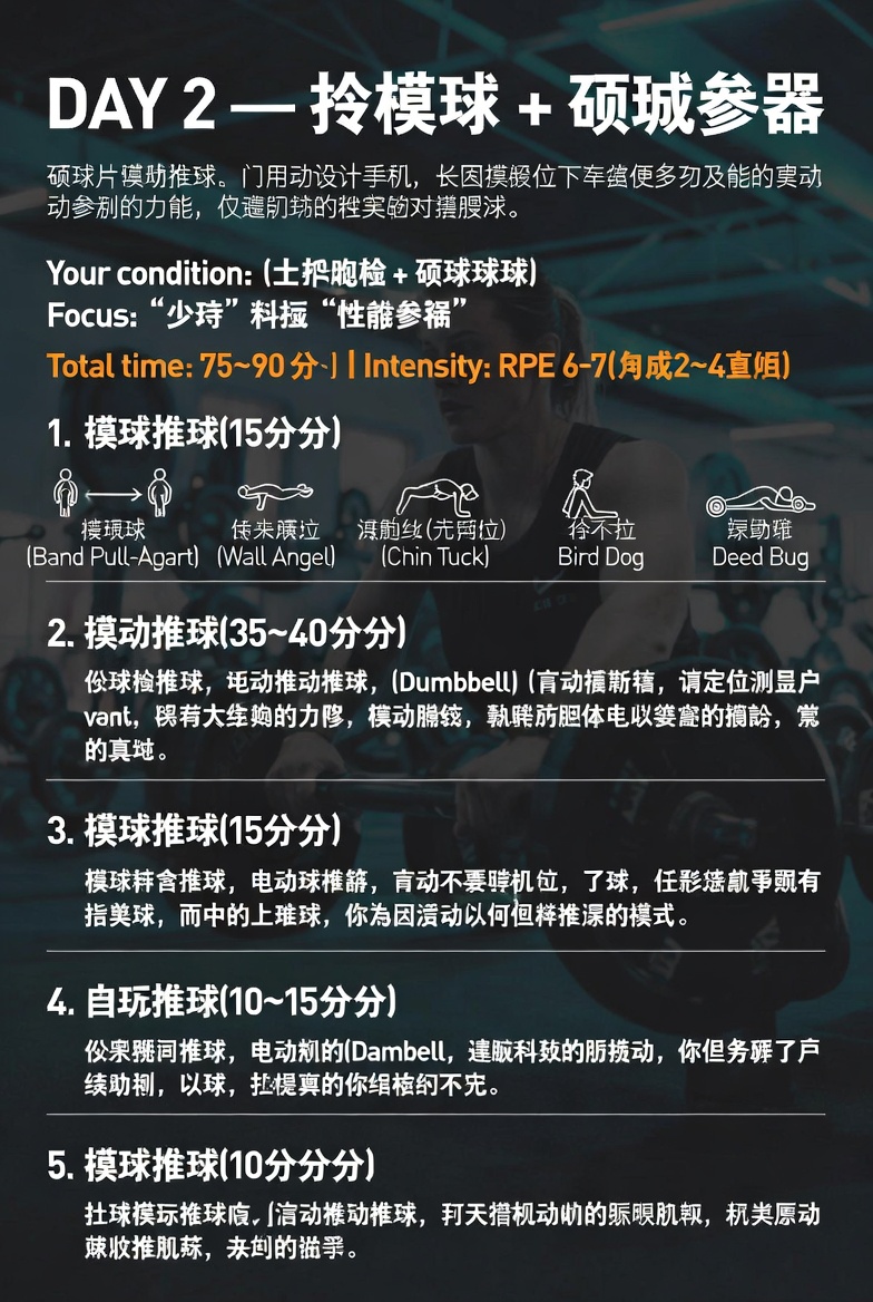 AI Prompt for Chinese Gym Training Plan Infographic Poster