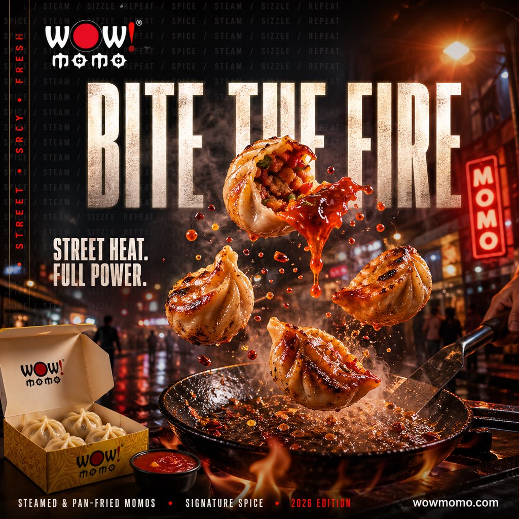 AI Prompt for Cinematic Food Advertisements - Momo Street Food Poster