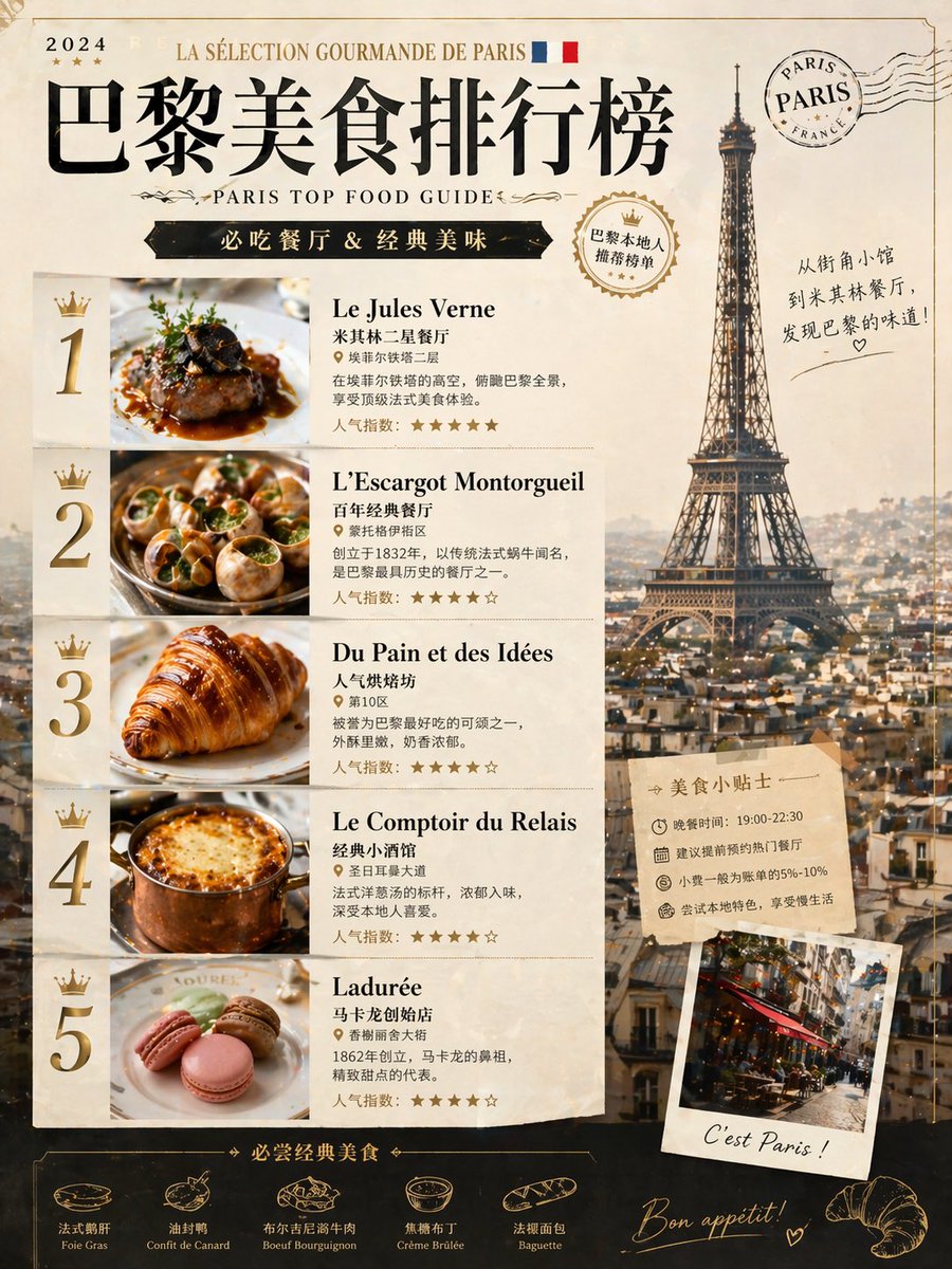 AI Prompt for City Food Ranking Poster: Create an Eye-Catching Infographic with GPT-3