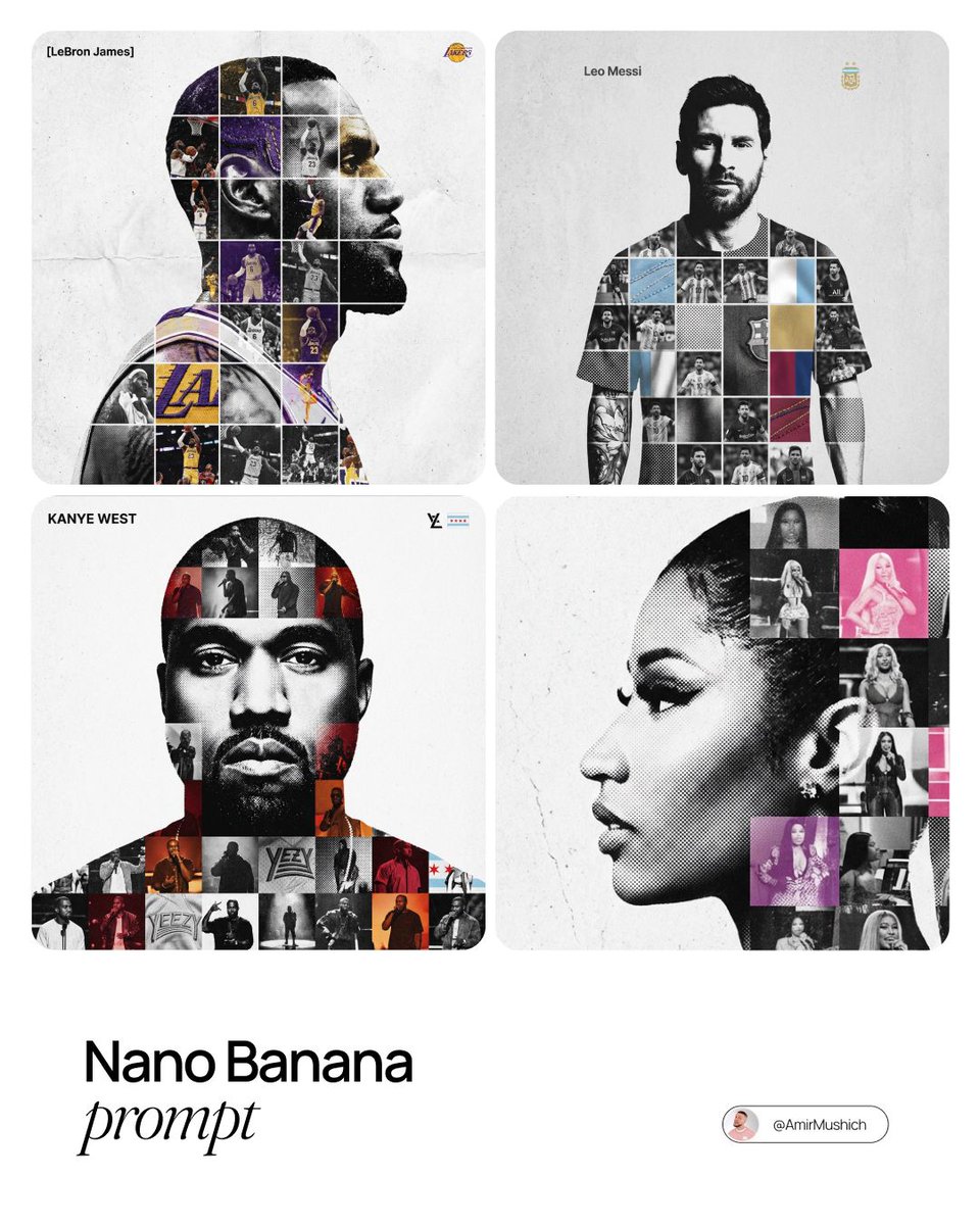AI Prompt for Create a Double-Exposure Sports Tribute Poster with a Retro Vintage Twist