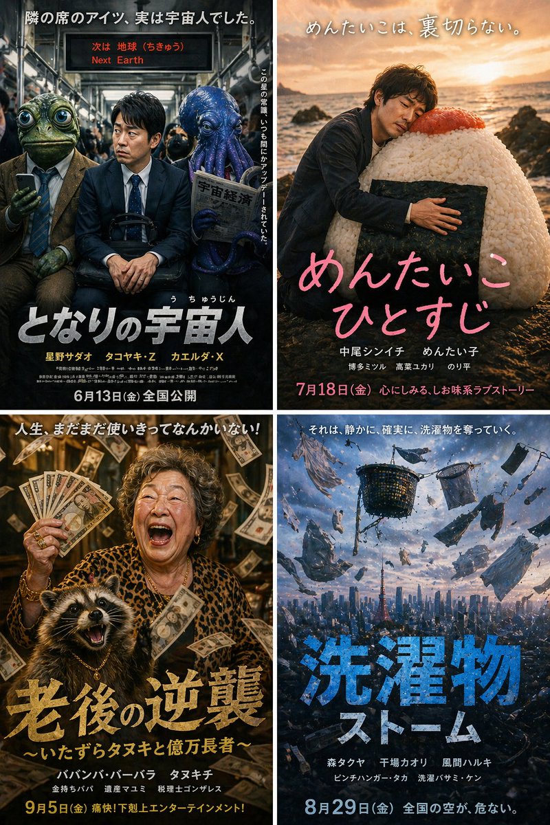 AI Prompt for Creating Customizable Japanese Movie Poster Grids