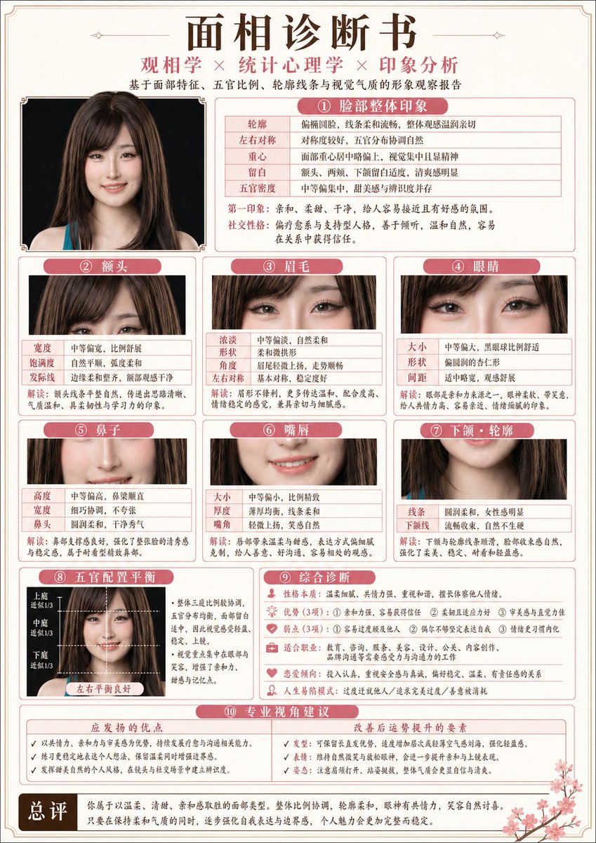 AI Prompt for Creating Insightful Japanese-Inspired Facial Analysis Posters