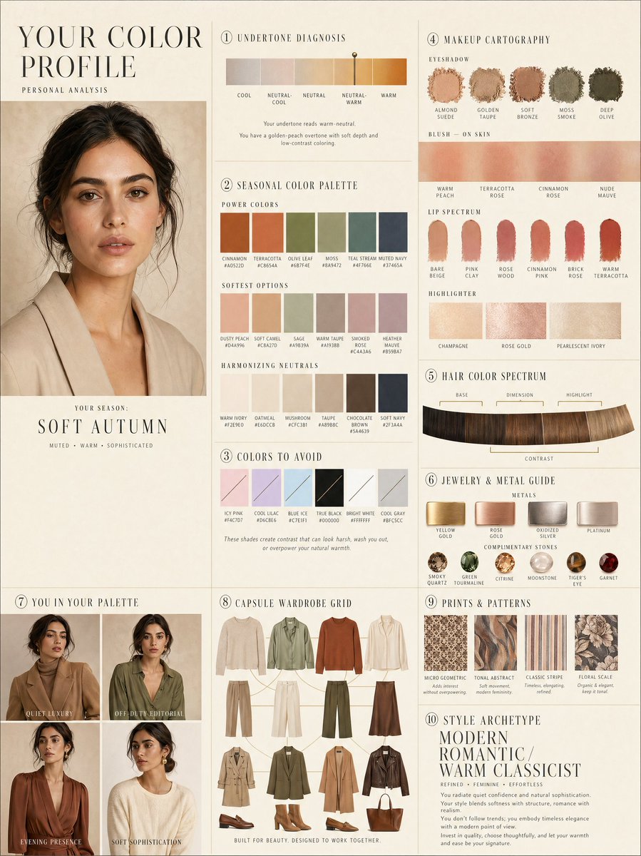 AI Prompt for Custom Personal Color Profile Layouts - Infographic Design for Photographers