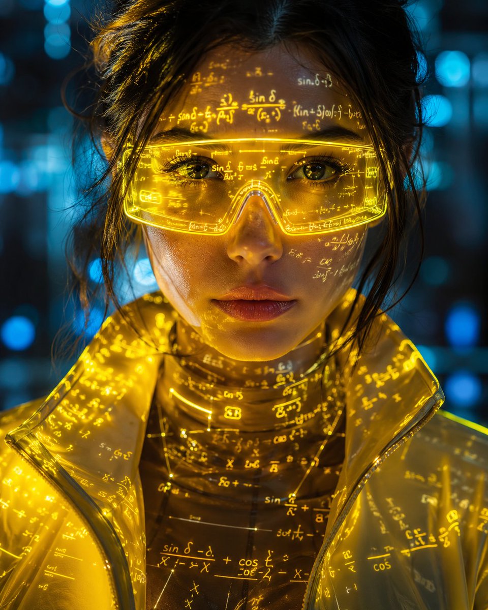 AI Prompt for Cyberpunk Portrait with Neon Glasses and Projections