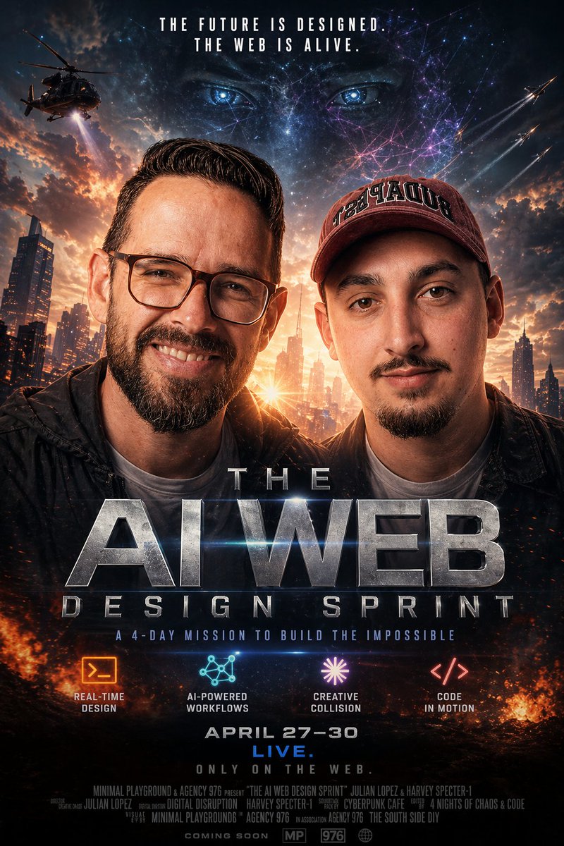 AI Prompt for Cyberpunk Sci-Fi Web Design Poster