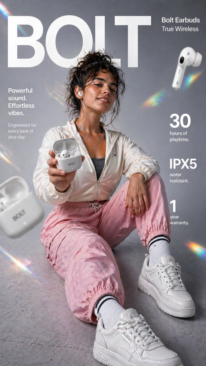AI Prompt for E-commerce Infographic Wireless Earbuds Fashion Campaign