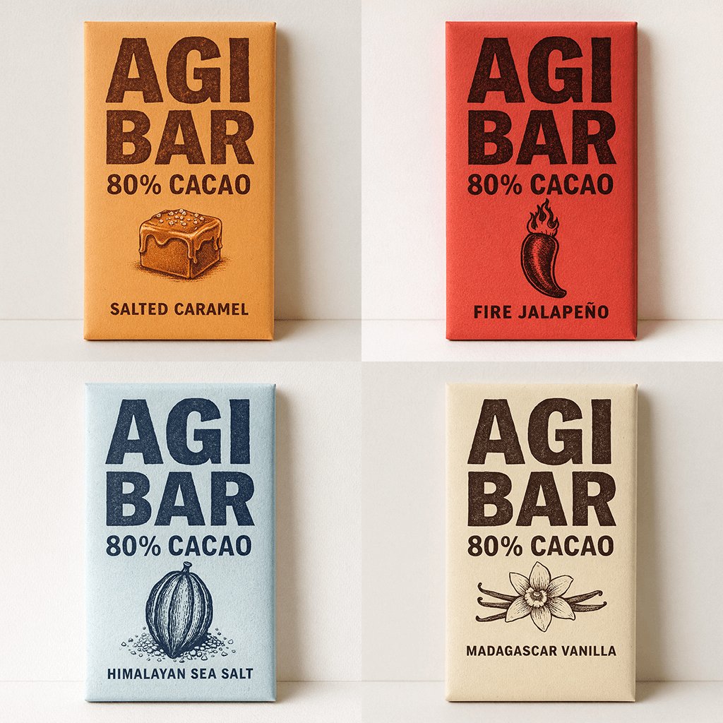 AI Prompt for E-commerce Minimalist Chocolate Packaging Grid