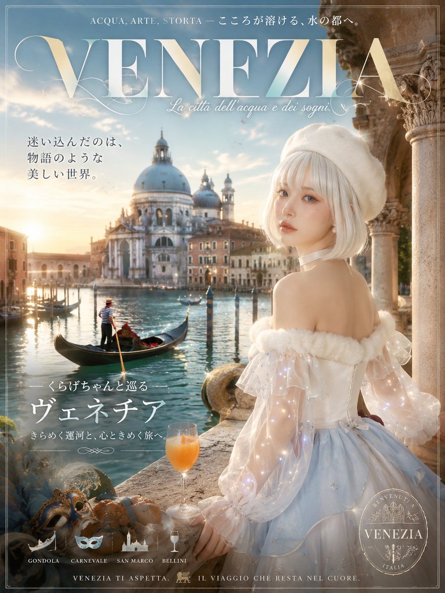AI Prompt for Elegant Luxurious Venice Poster