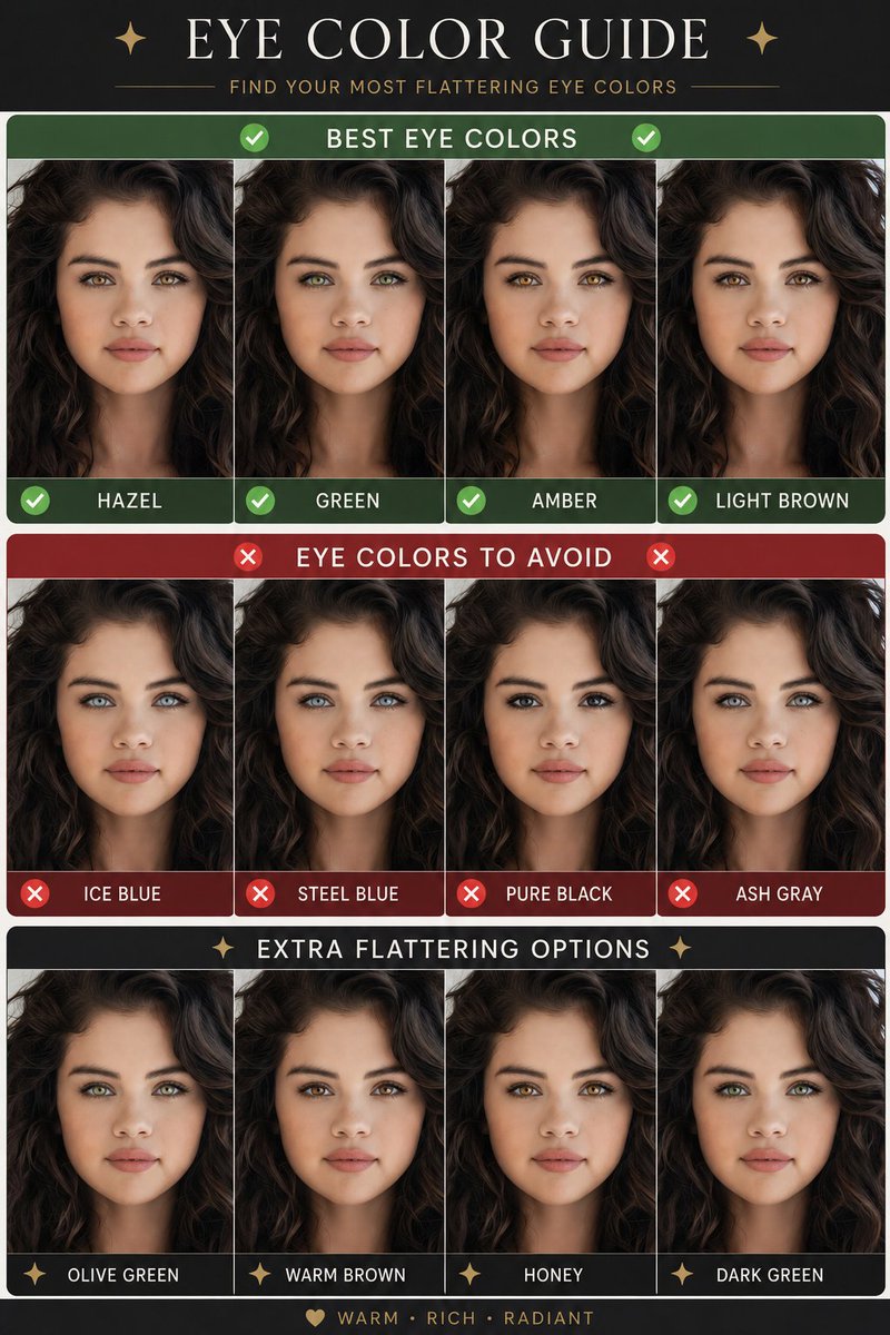 AI Prompt for Eye Color Analysis Infographic Design
