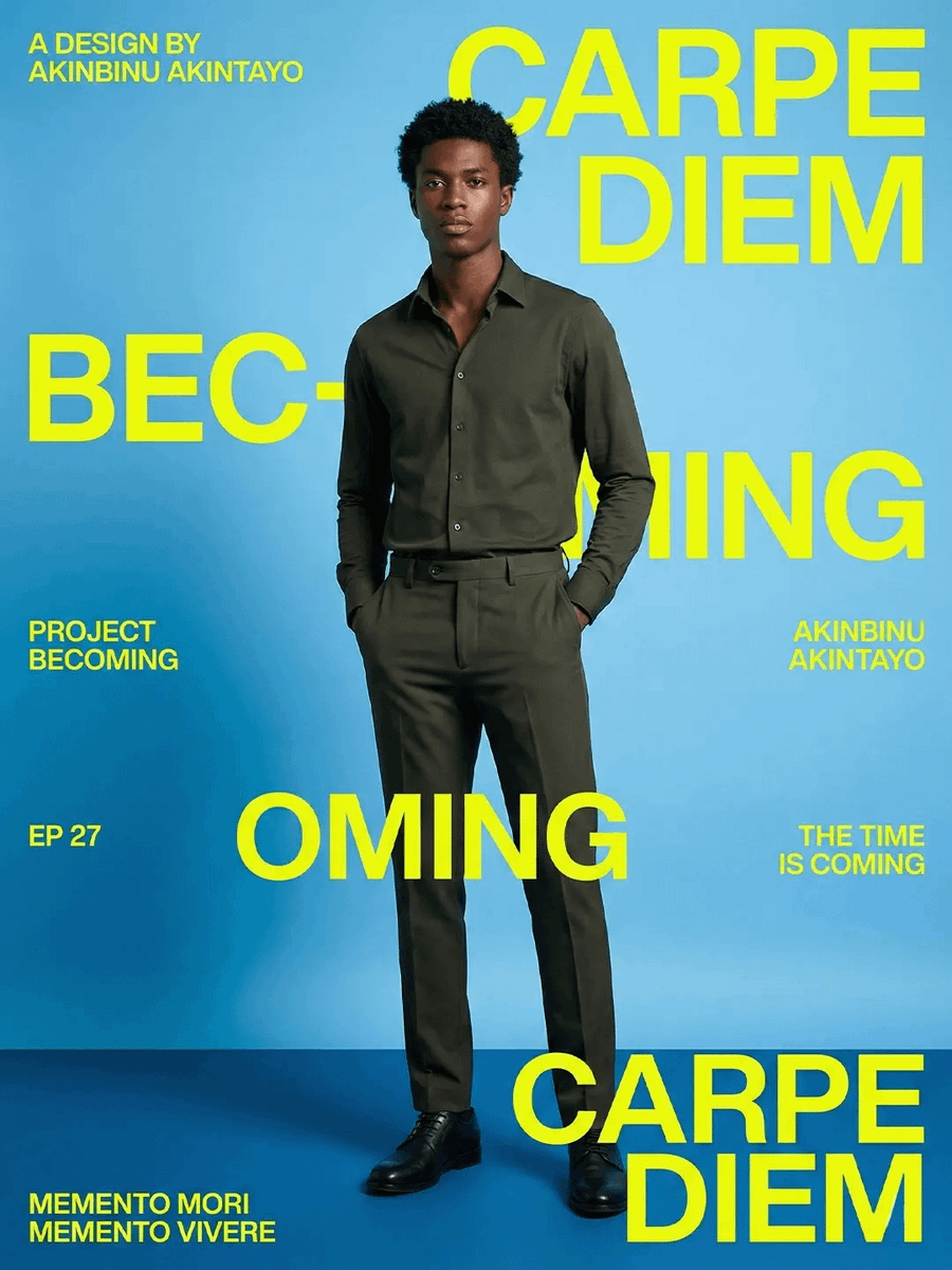 AI Prompt for Fashion Typography Poster with Motivational Text