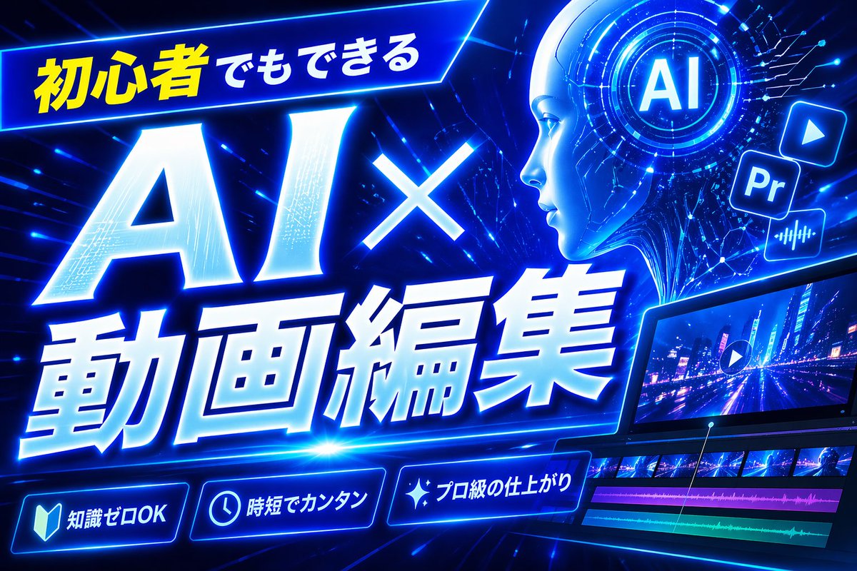 AI Prompt for Futuristic YouTube Thumbnail - Cyberpunk Sci-Fi Video Editing