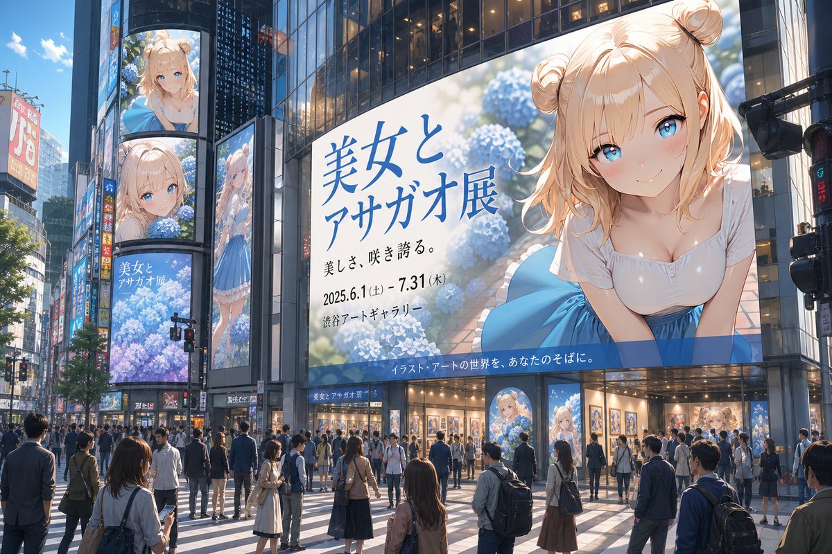 AI Prompt for Generating Urban City Scene with Digital Signage and Text