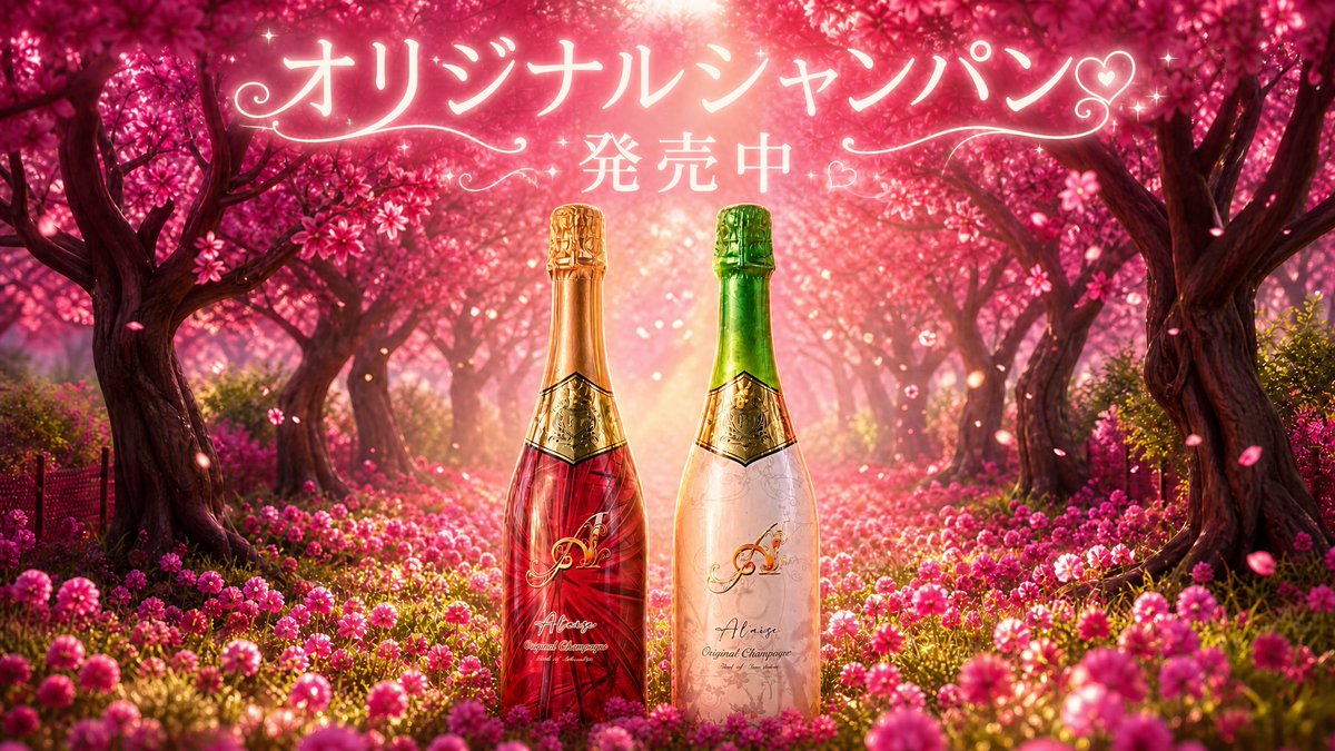 AI Prompt for Glamorous Cherry Blossom Champagne Poster Design