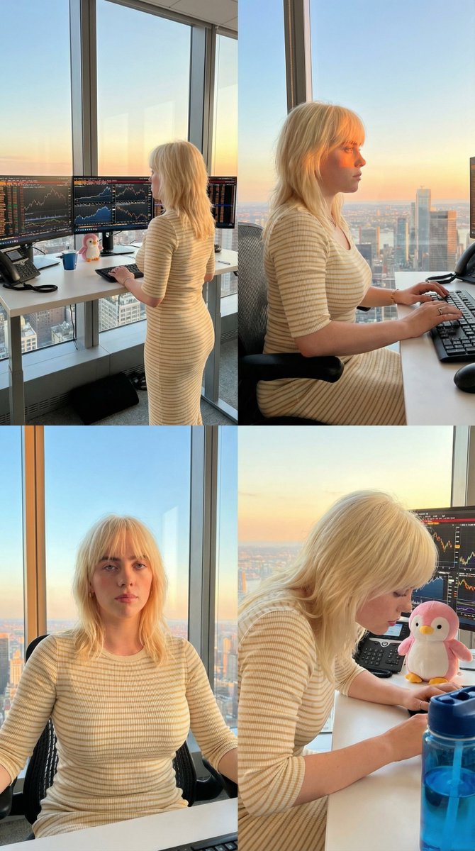 AI Prompt for Graphic Designers: Aspirational Trading Workspace Collage