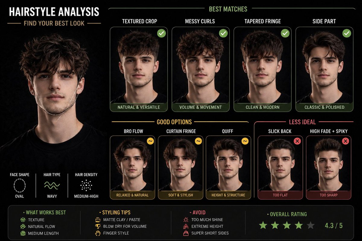 AI Prompt for Hairstyle Comparison Infographic