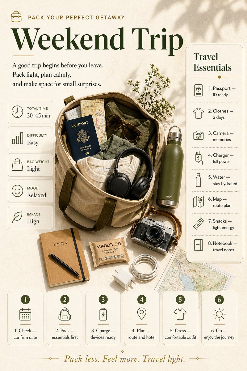 AI Prompt for Hands-Free Travel Infographic Templates