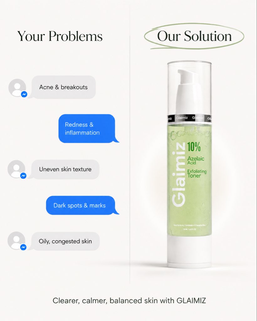 AI Prompt for High-End Skincare Ad Layouts with Split Screen Design