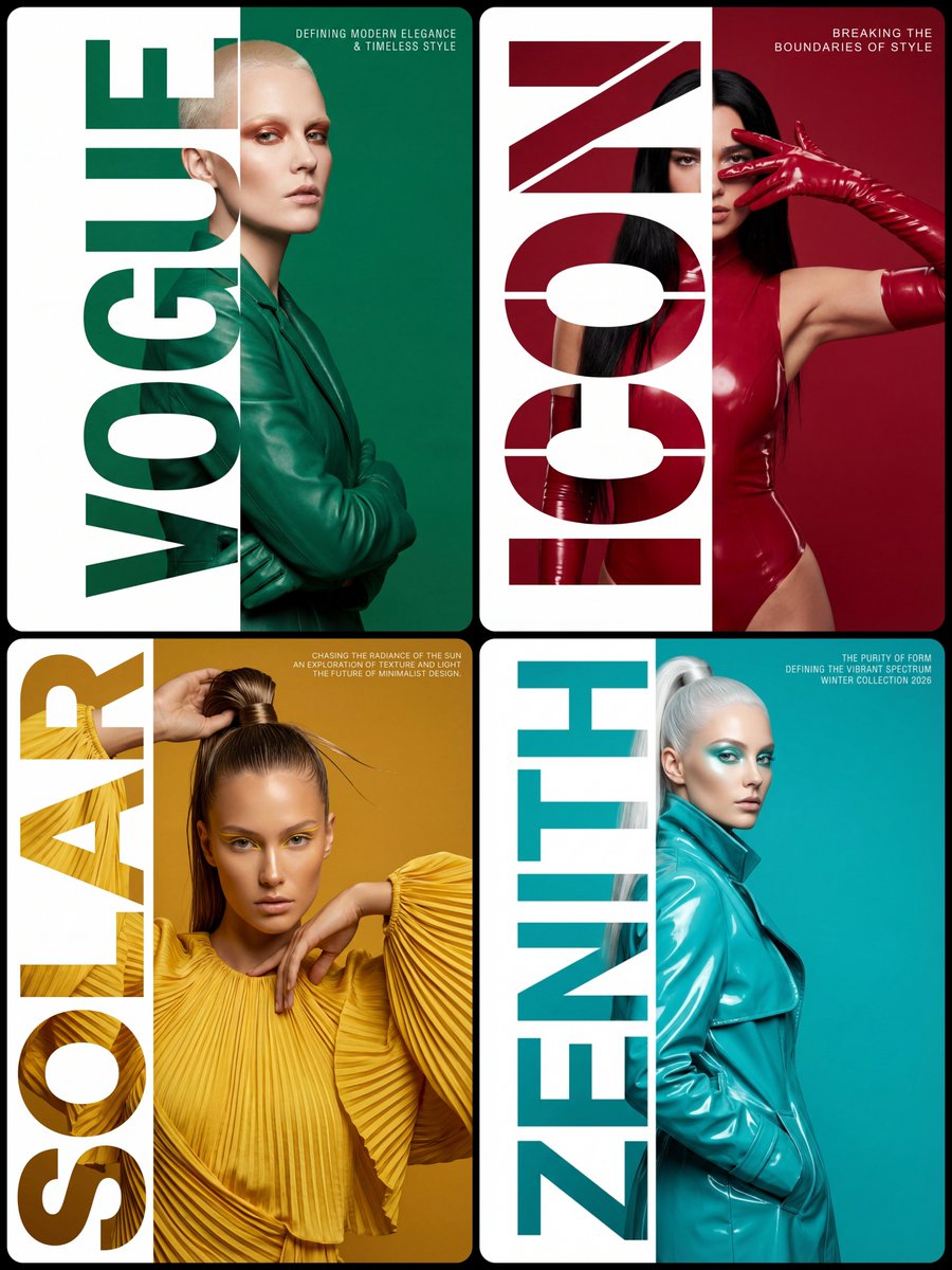 AI Prompt for High-Fashion Editorial Typography Poster with Customizable Layout
