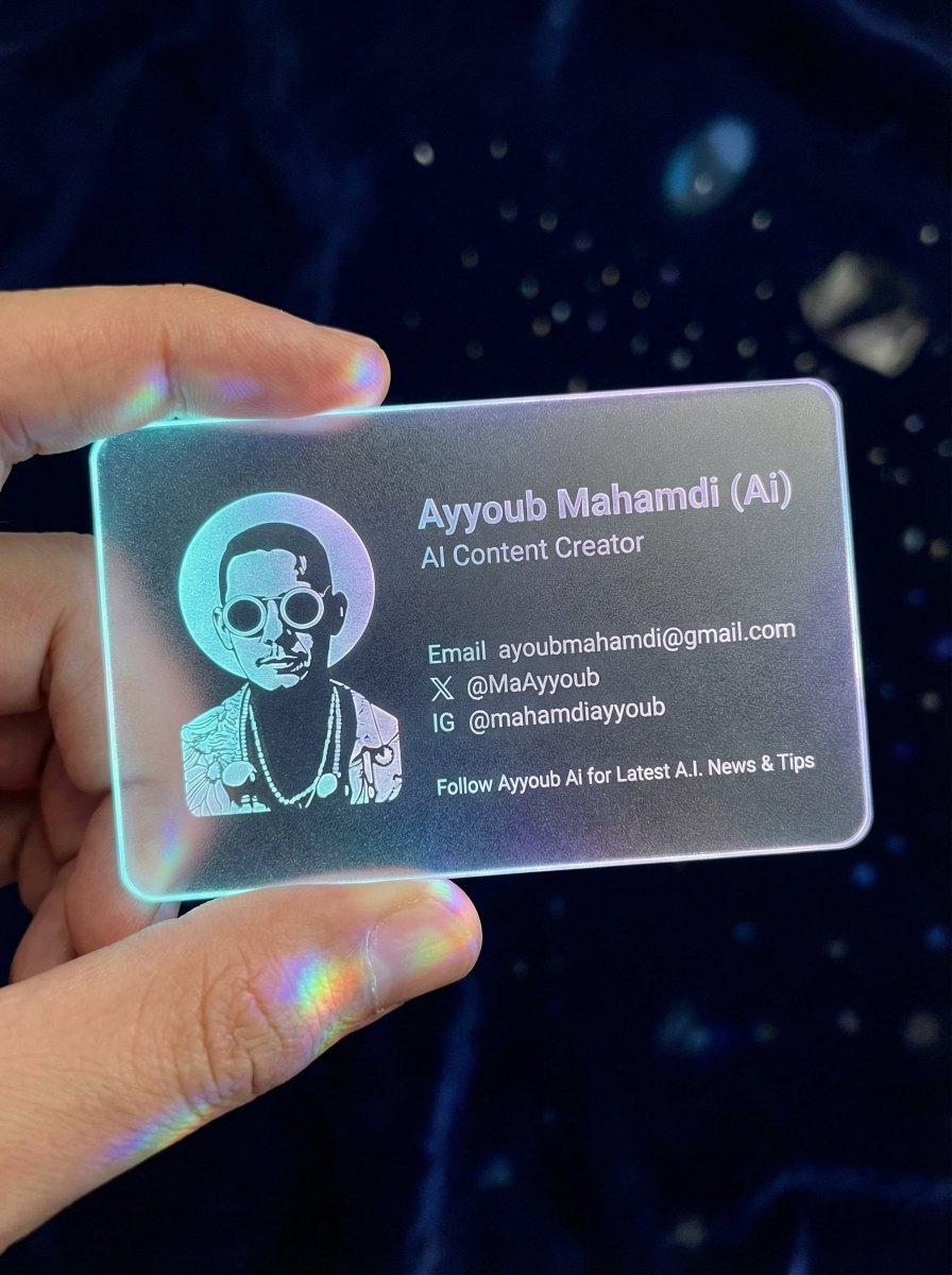 AI Prompt for Hyper-Realistic Futuristic Business Card Designs