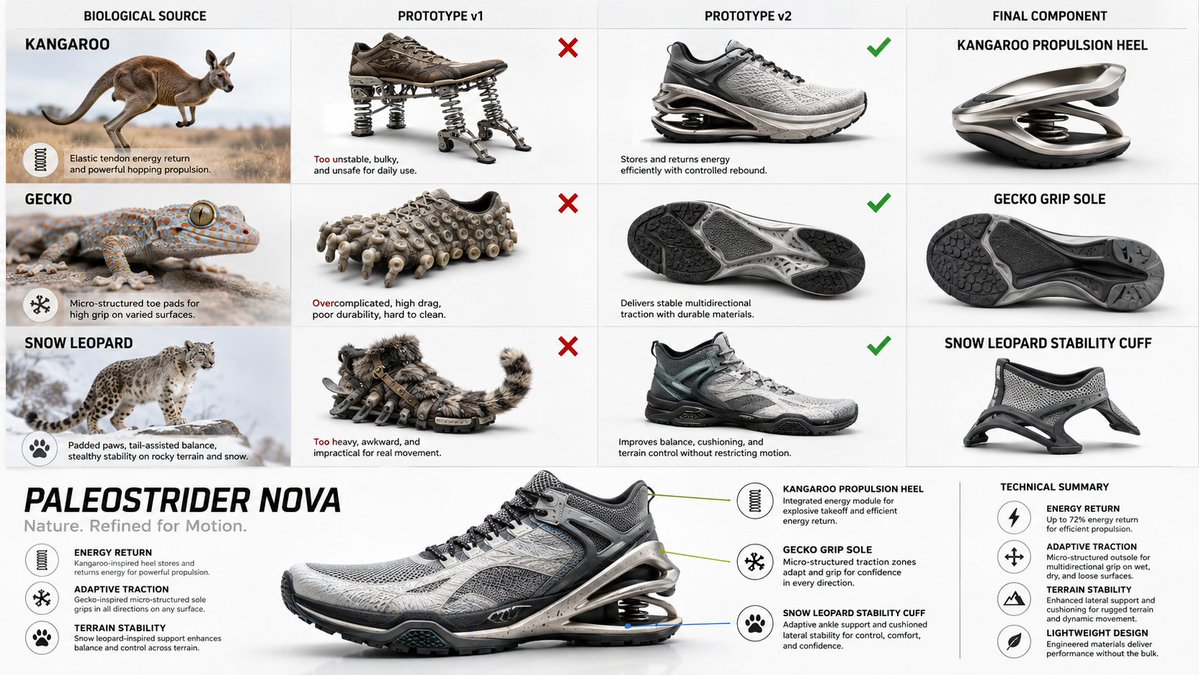 AI Prompt for Industrial Shoe Designs Inspired by Biological Structures