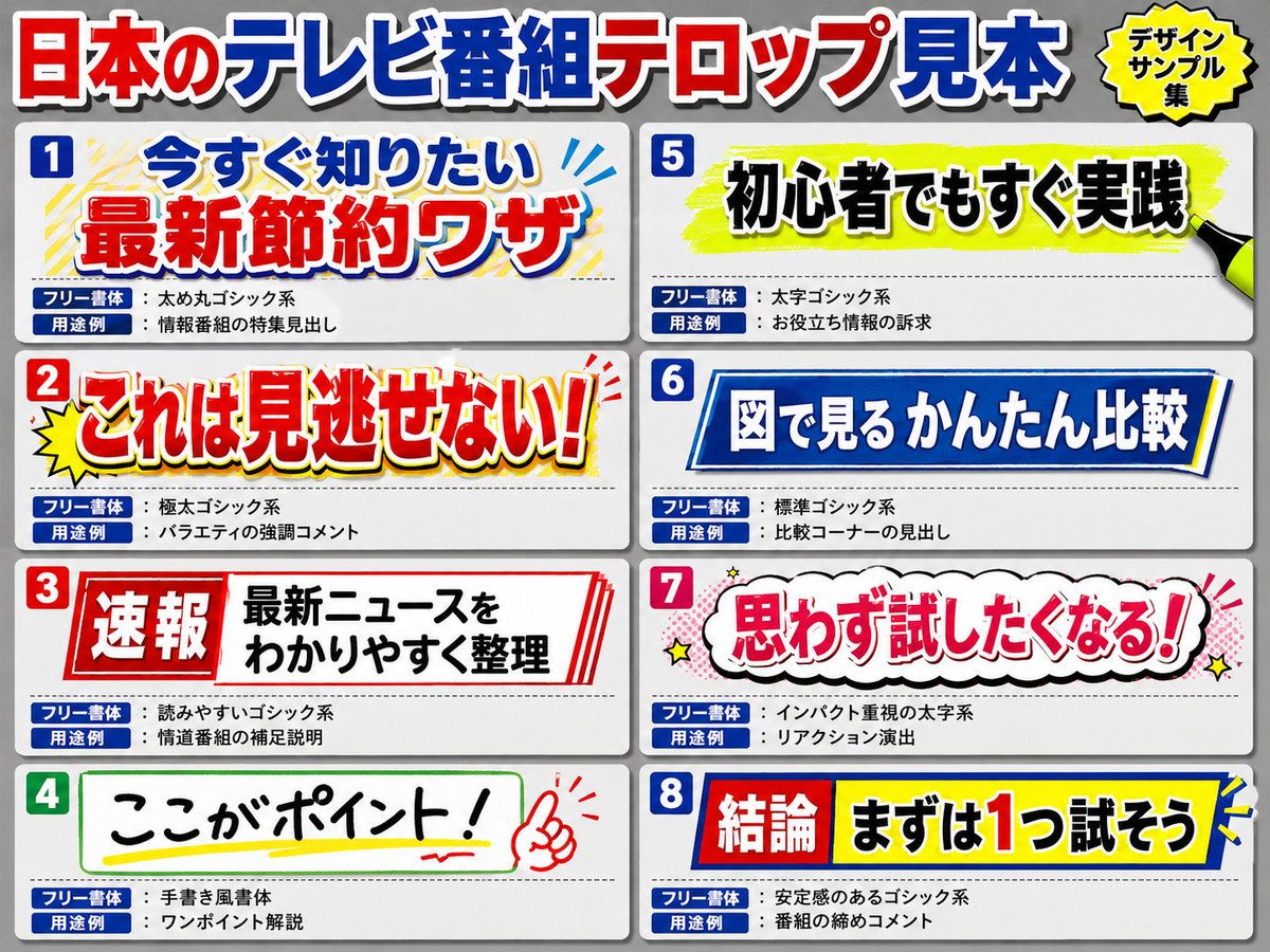 AI Prompt for Japanese-Style Television Telop Graphics