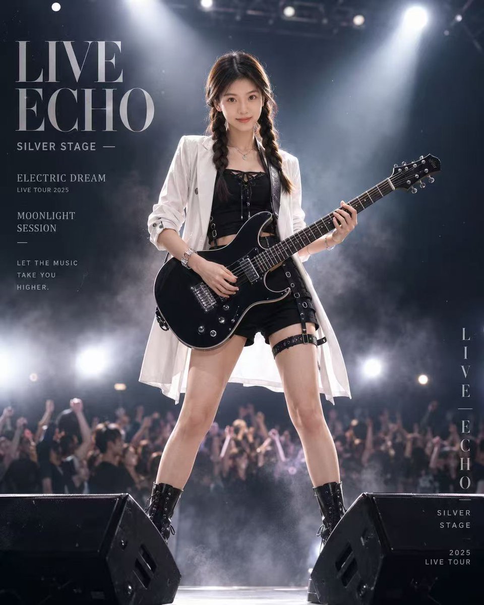 AI Prompt for Live Concert Rockstar Poster