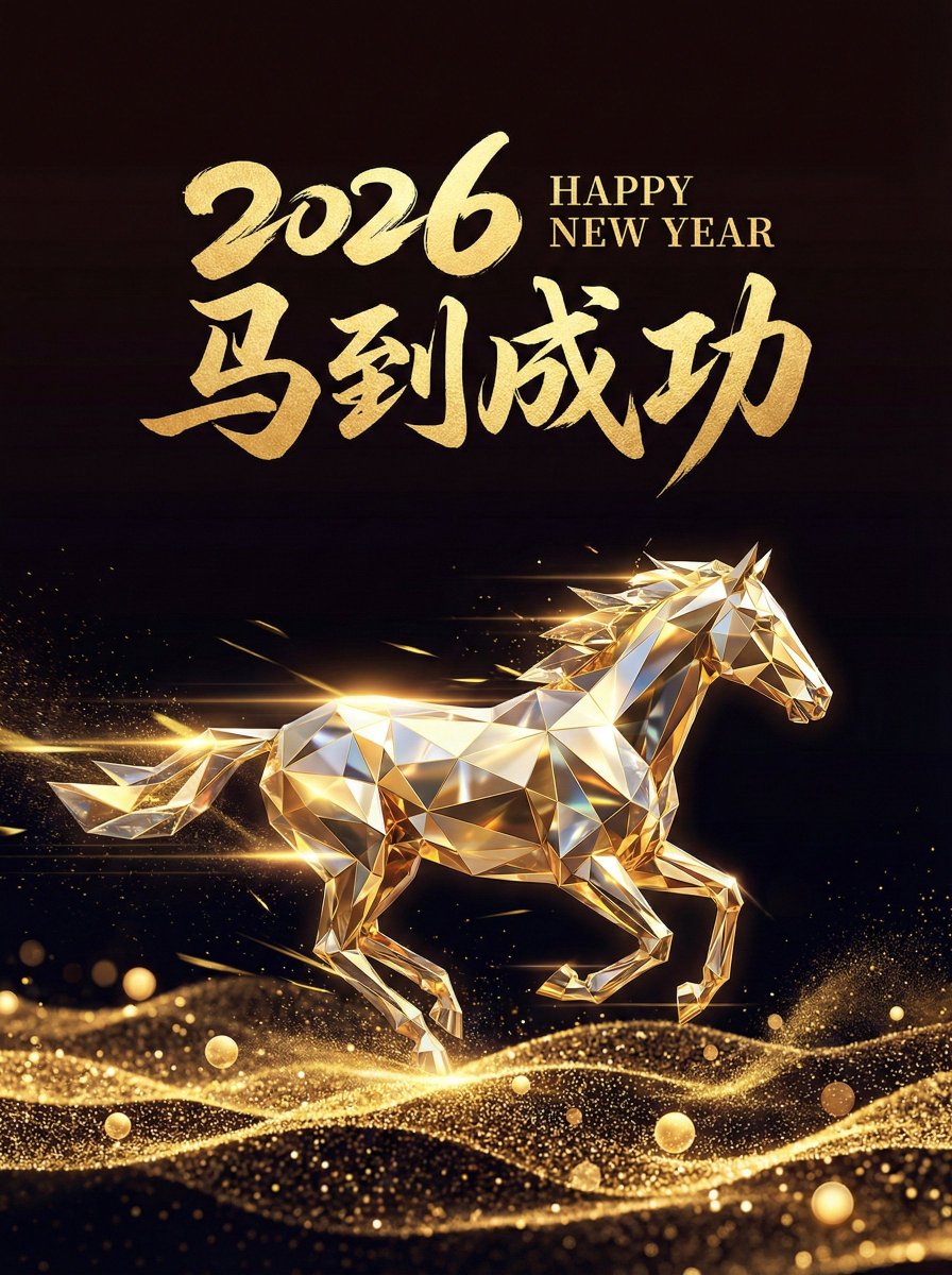 AI Prompt for Luxury 2026 Year of the Horse Poster Design