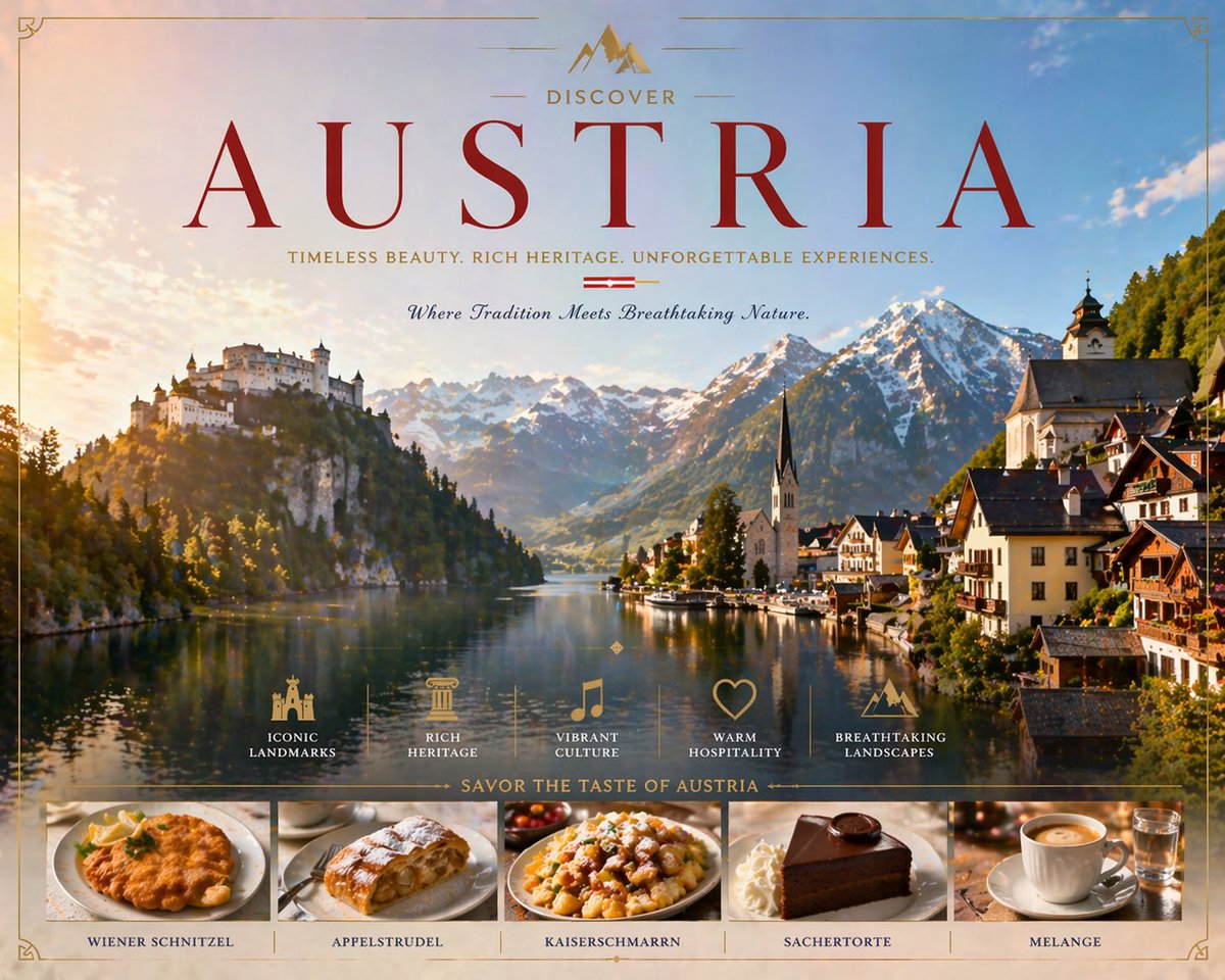 AI Prompt for Luxury Austria Travel Posters: Create Vintage-Era Art