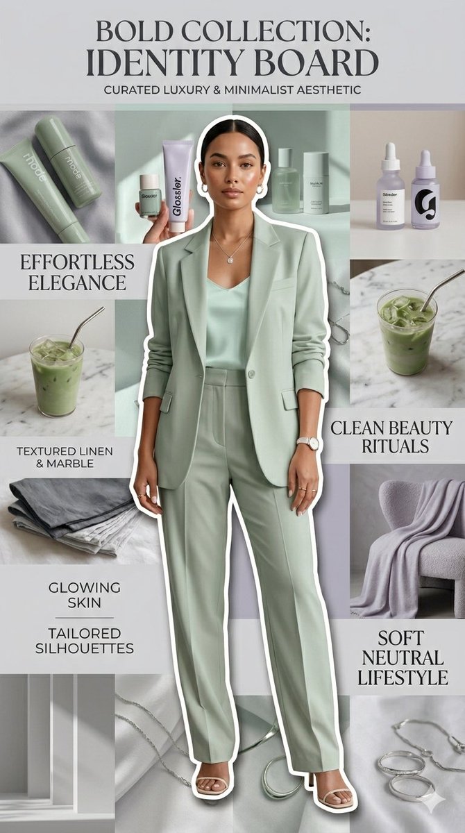AI Prompt for Luxury Branding Mood Board - Minimalist Clean Girl Aesthetic