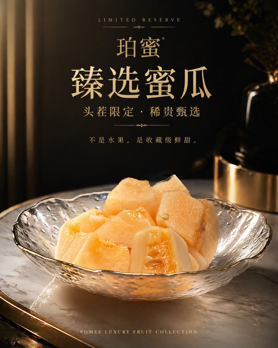 AI Prompt for Luxury Food Branding Poster Design