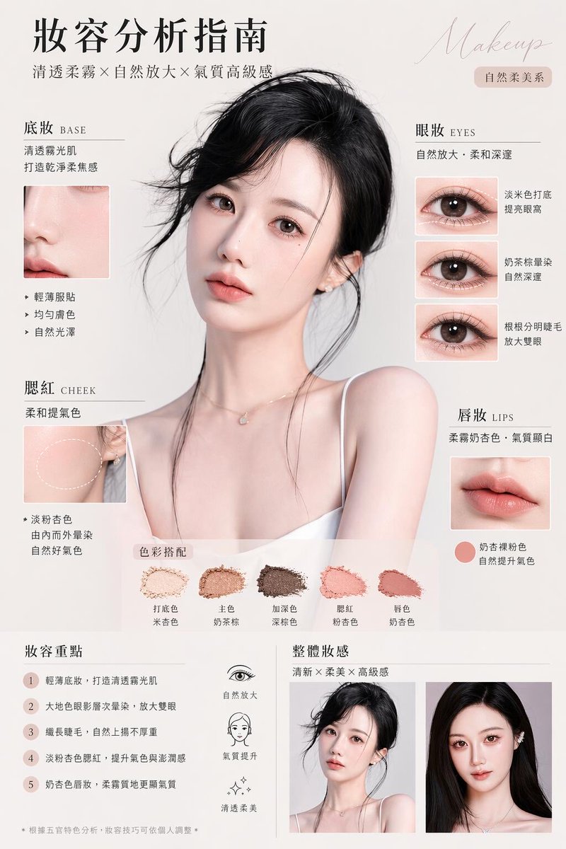AI Prompt for Luxury Makeup Analysis Poster Design