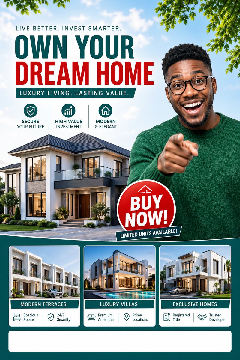 AI Prompt for Luxury Real Estate Flyer Design