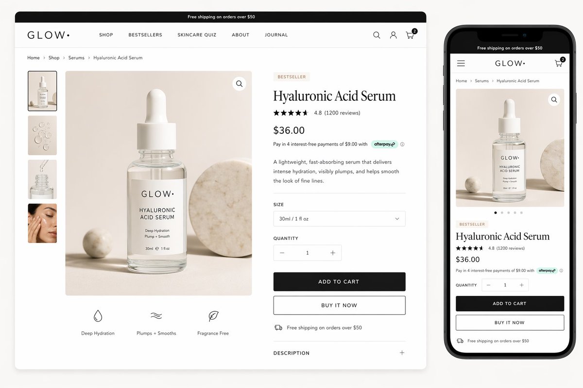 AI Prompt for Luxury Skincare Product Mockup