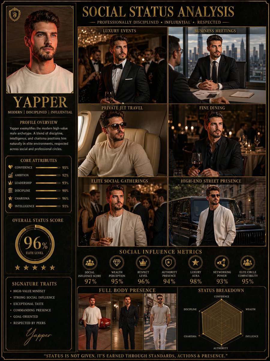 AI Prompt for Luxury Social Status Analysis Poster