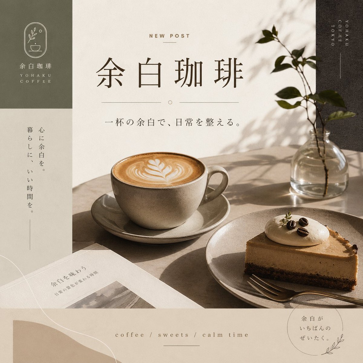 AI Prompt for Minimalist Cafe Poster with Coffee and Typography