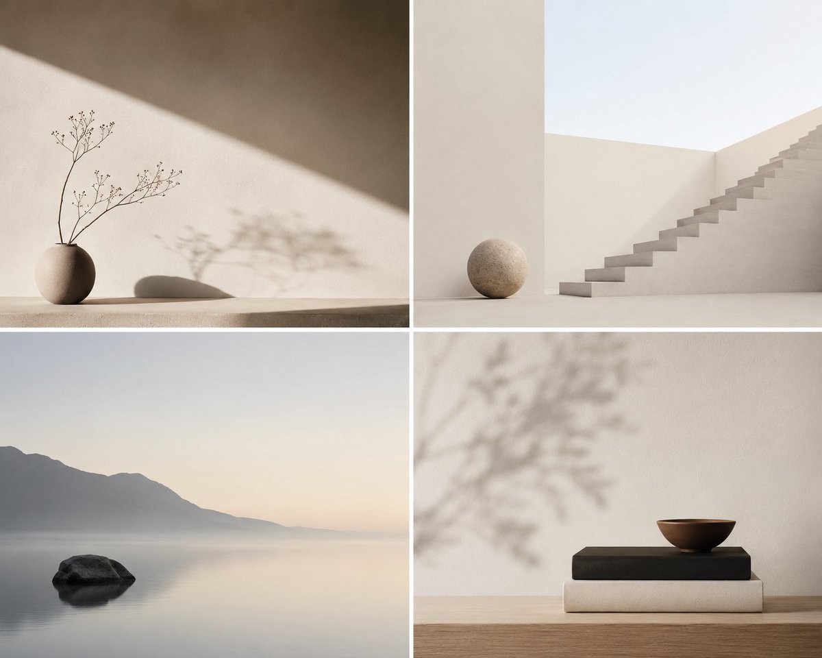 AI Prompt for Minimalist Scene Generation with Clean Composition