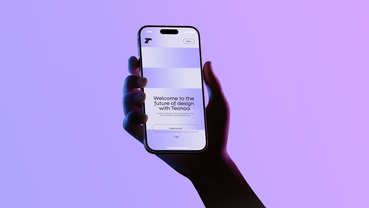 AI Prompt for Minimalist Smartphone Mockup with Hand Holding