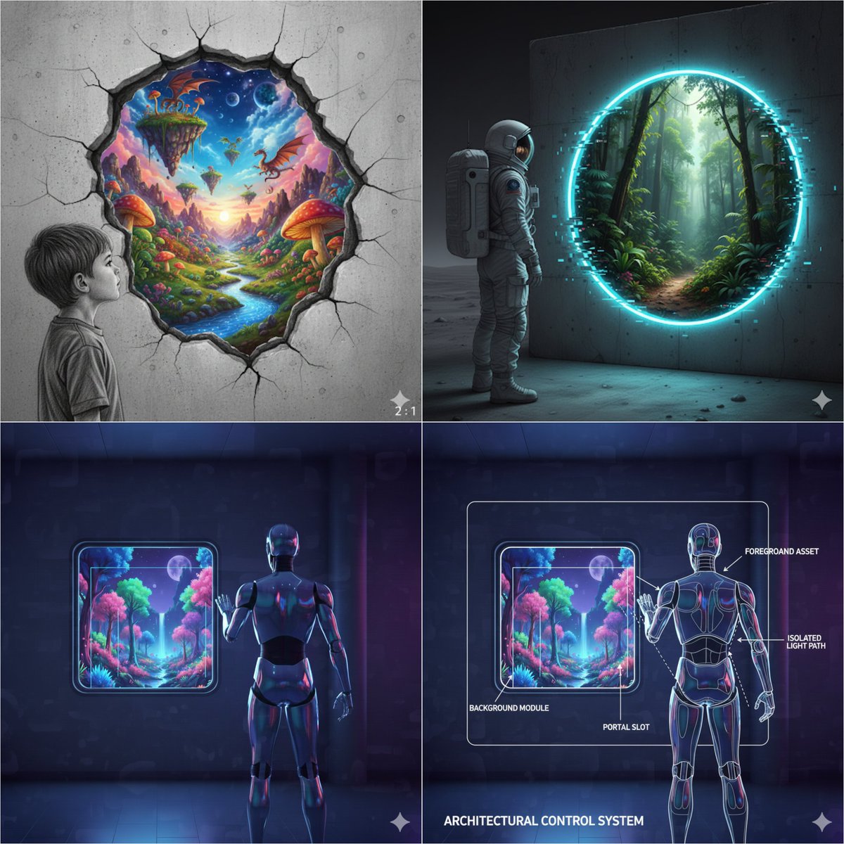 AI Prompt for Modular Object-Oriented Foreground and Background Design