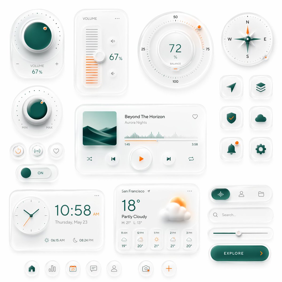 AI Prompt for Neumorphic Dashboard UI Design