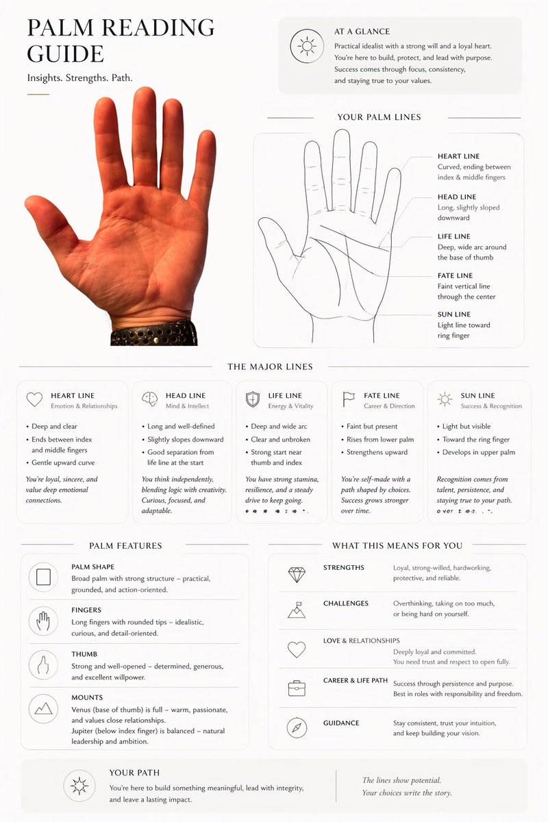 AI Prompt for Polished Palmistry Infographic Designs