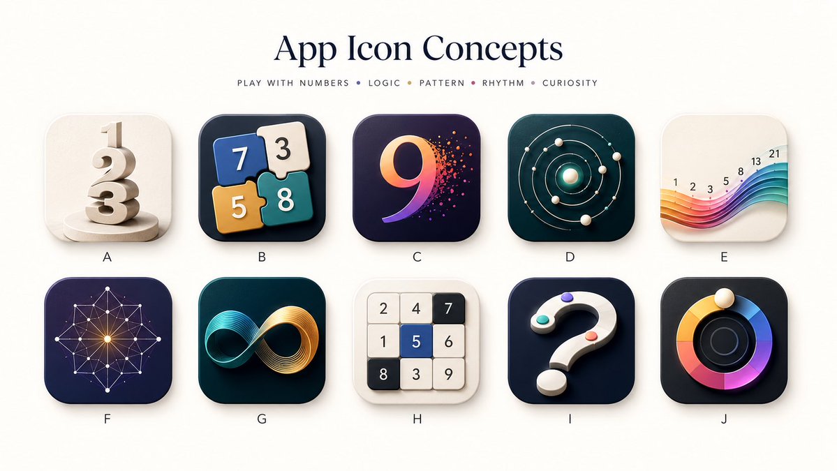 AI Prompt for Premium Number Puzzle App Icon Concepts
