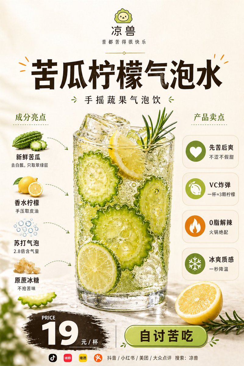 AI Prompt for Realistic Food Image Generation: Chinese Restaurant Beverage Poster