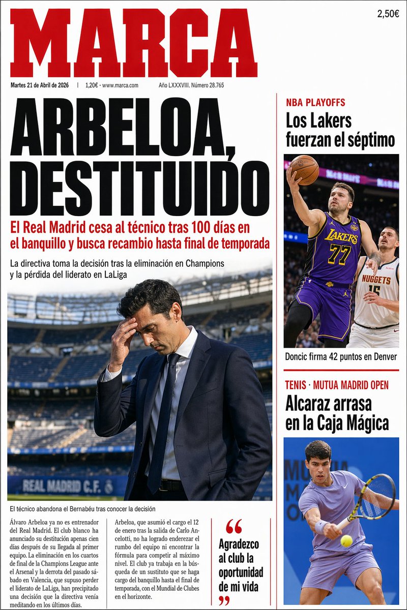 AI Prompt for Realistic Spanish Sports Newspaper Cover