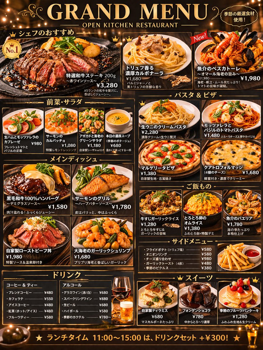 AI Prompt for Restaurant Menu Design with Food Photography and Minimalist Text