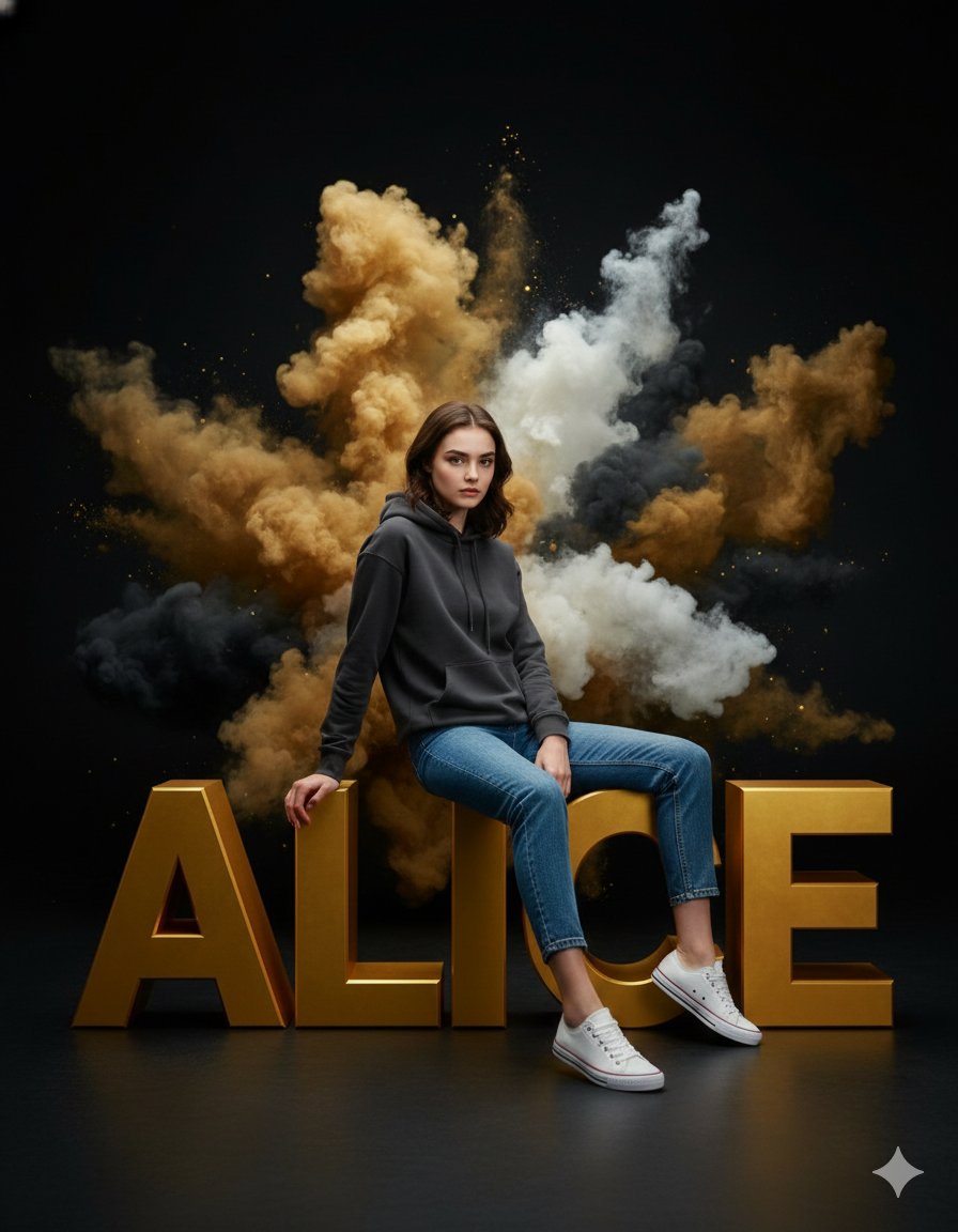 AI Prompt for Retro and Modern Name Posters with Vintage and Hyper-Realistic Typography