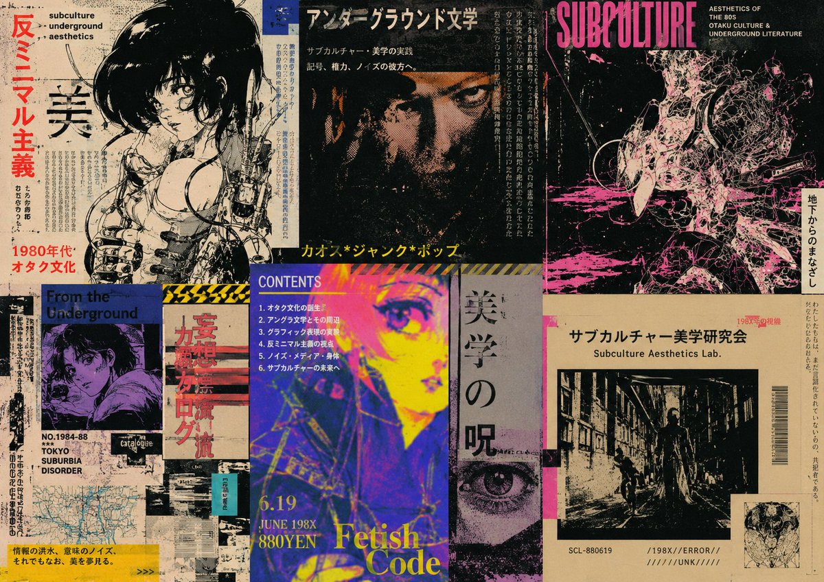 AI Prompt for Retro Japanese Underground Style Magazine Collage