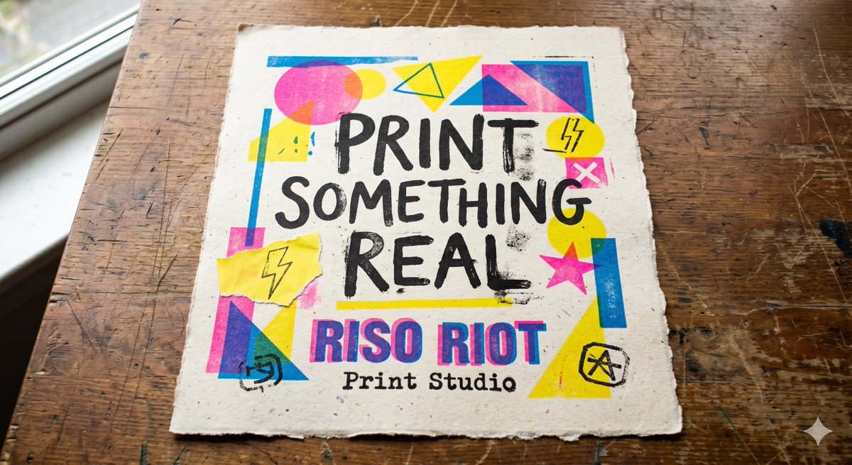 AI Prompt for Retro-Style Risograph Poster Design