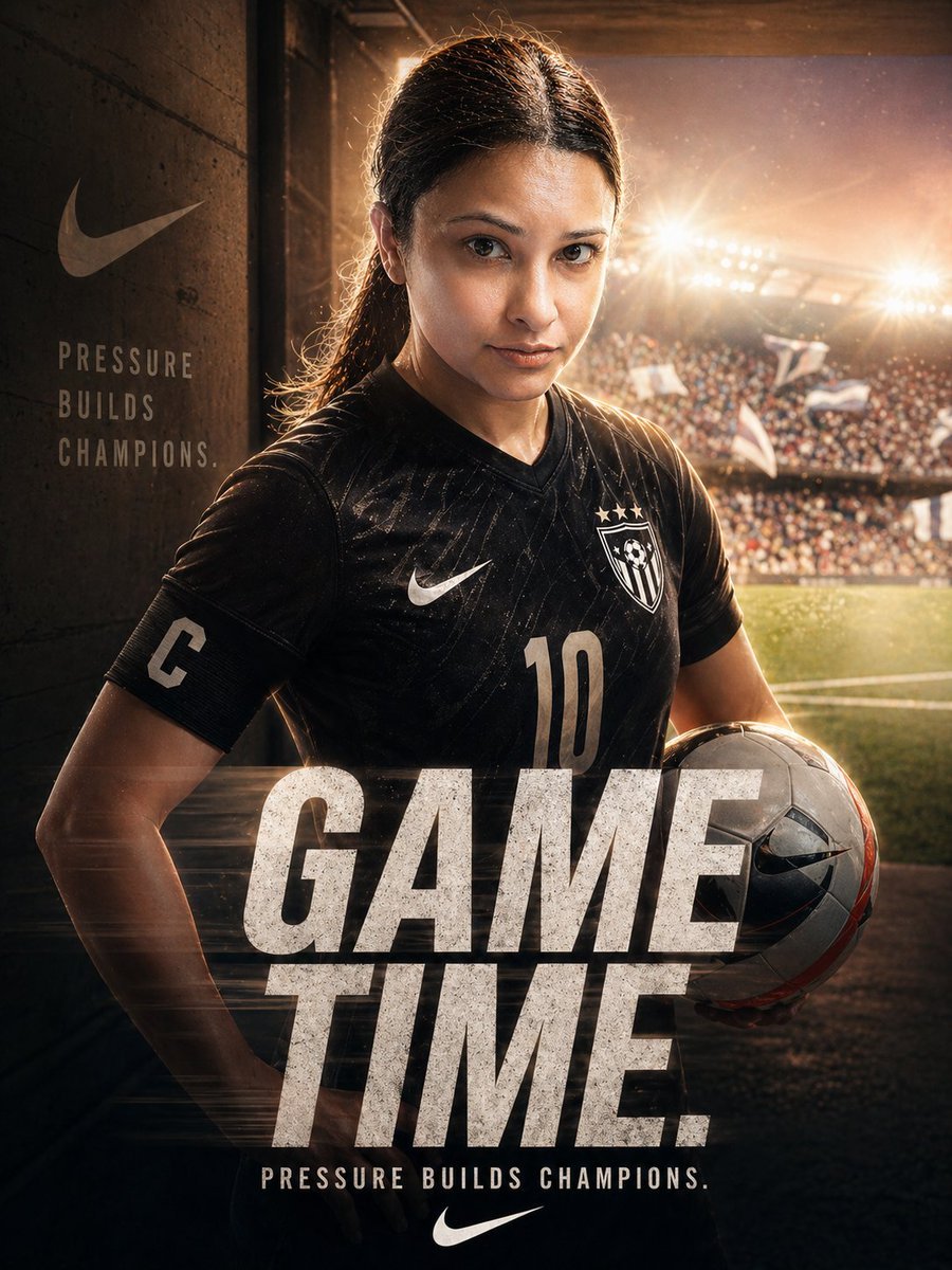 AI Prompt for Soccer-Themed Cinematic Poster Design